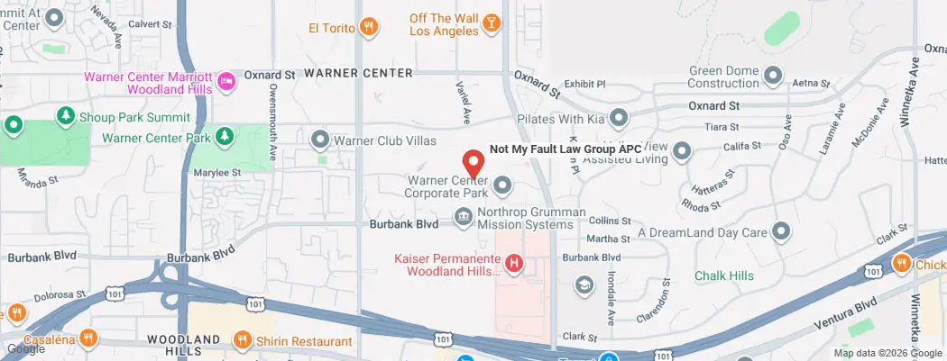 Not My Fault Law Group office, 21051 Warner Center Ln Suite 210, Woodland Hills, CA 91367